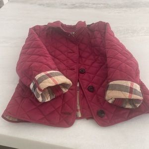 Girls Burberry 7Y Classic quilted jacket.